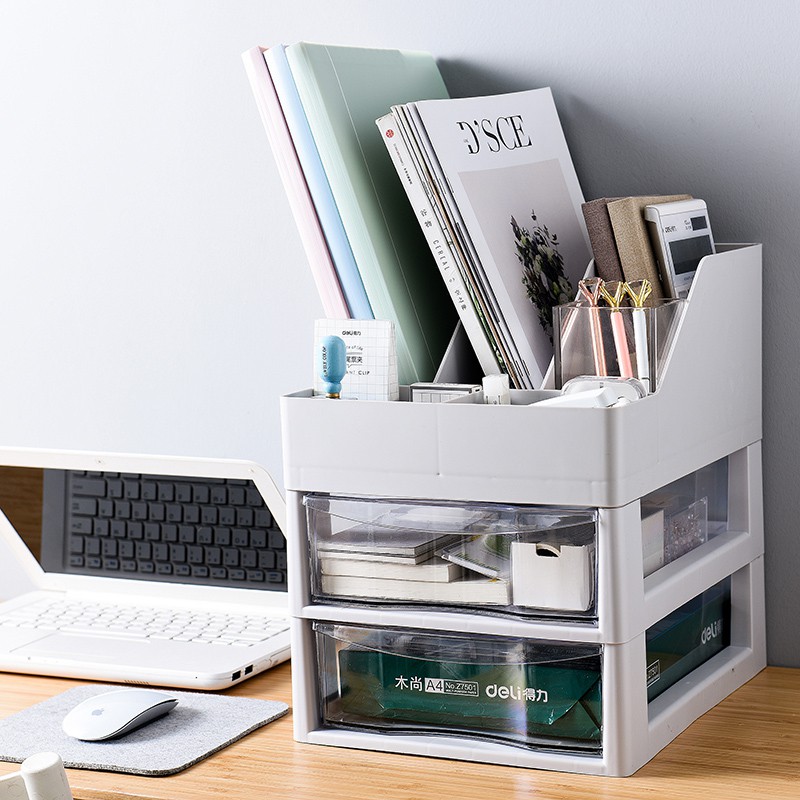 Zhx Office Desk Storage Box Plastic Drawer Storage Cabinet Desk
