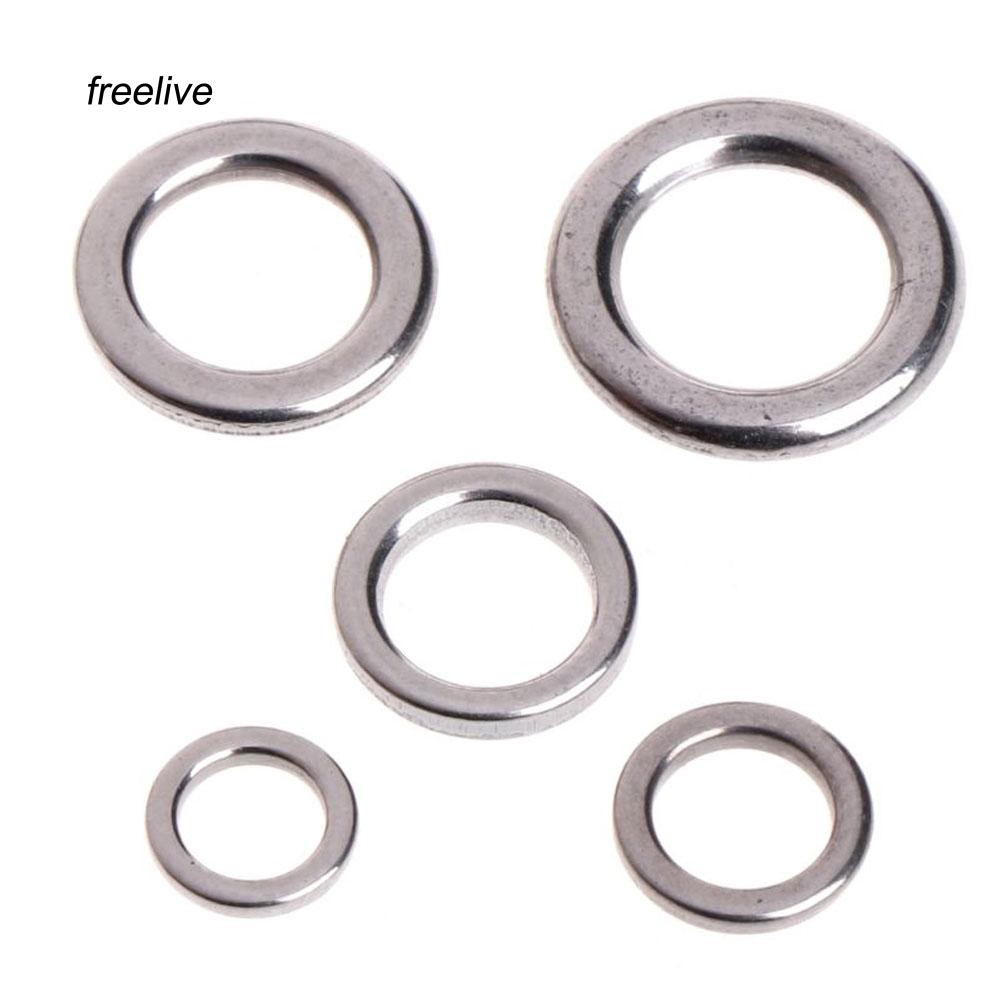 30 pcs Heavy Duty Stainless Steel Solid Ring Fishing Ring Jigging Ring  NEW TYPE