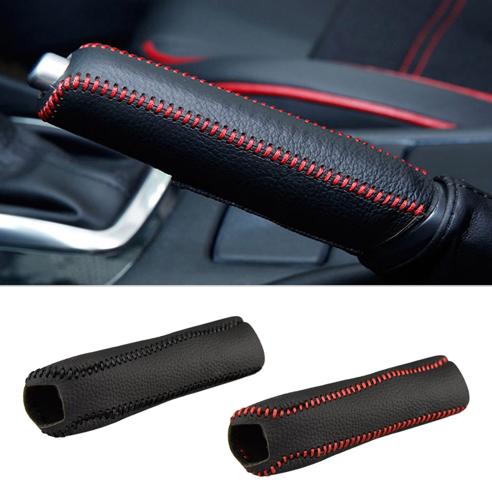 Black Universal Car Anti Slip Silicone Handbrake Grip Cover Handle Lever Sleeve 