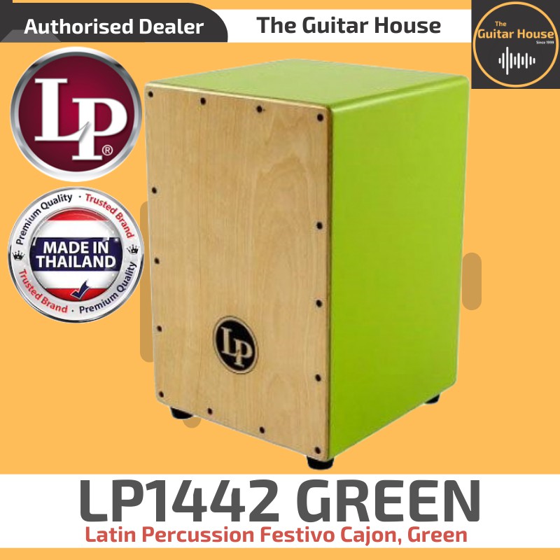 Latin Percussion LP1442 Festivo Cajon, Green(Made In Thailand) Shopee