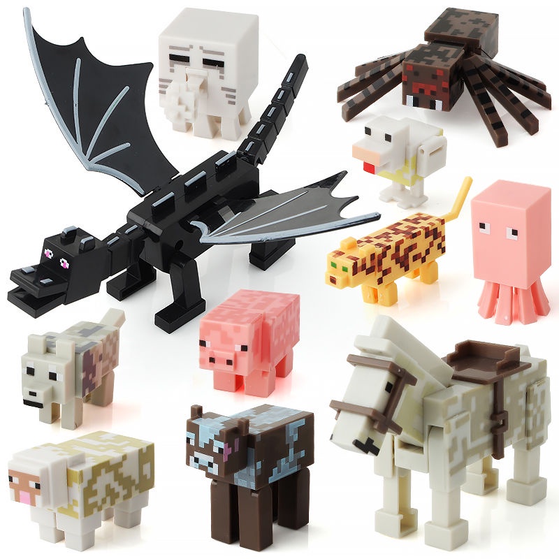 * Minecraft * Kids Gift My World Game Doll Figure Endshadow Dragon Steve Creepy Iron Puppet Model Children's Toy Collection