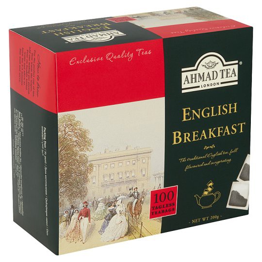 Ahmad Tea London English Breakfast 100 Tagless Teabags x 2g (200g