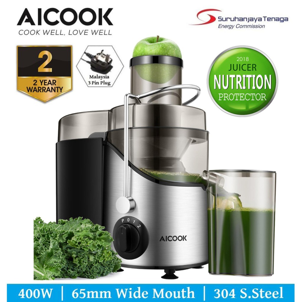 Aicook AMR526 65MM Wide Mouth BPAFree 304 Stainless Steel 3 Speeds