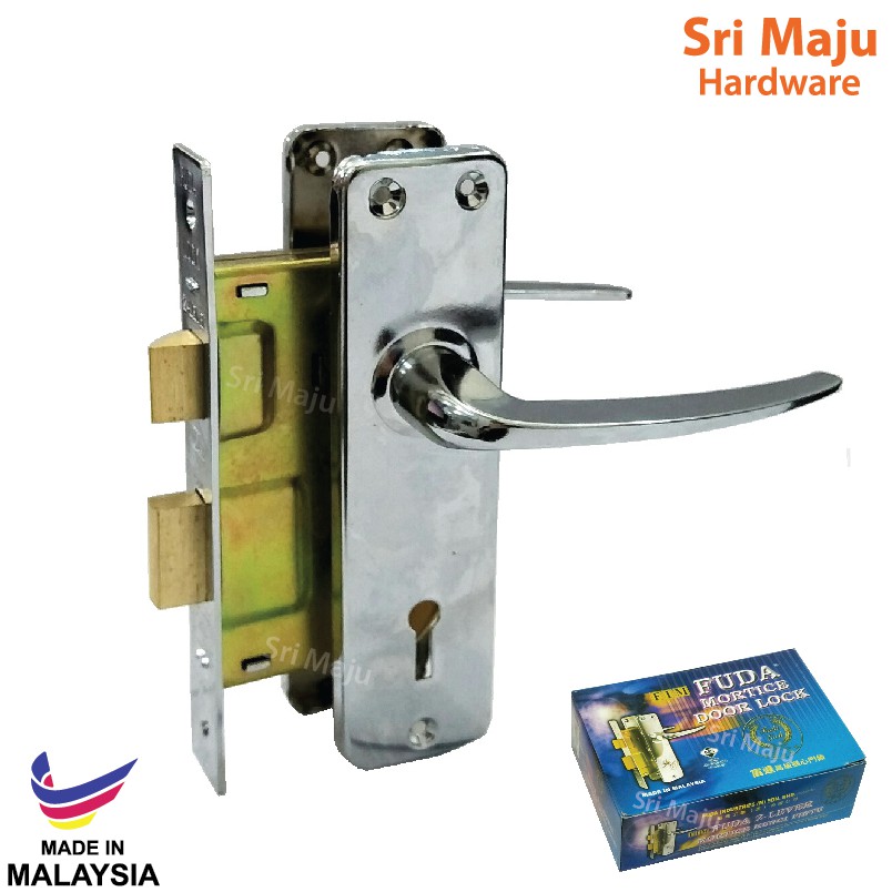  Fuda  Mortice Lock 2 Level Mortise Grill Door 2 Lever Kunci  