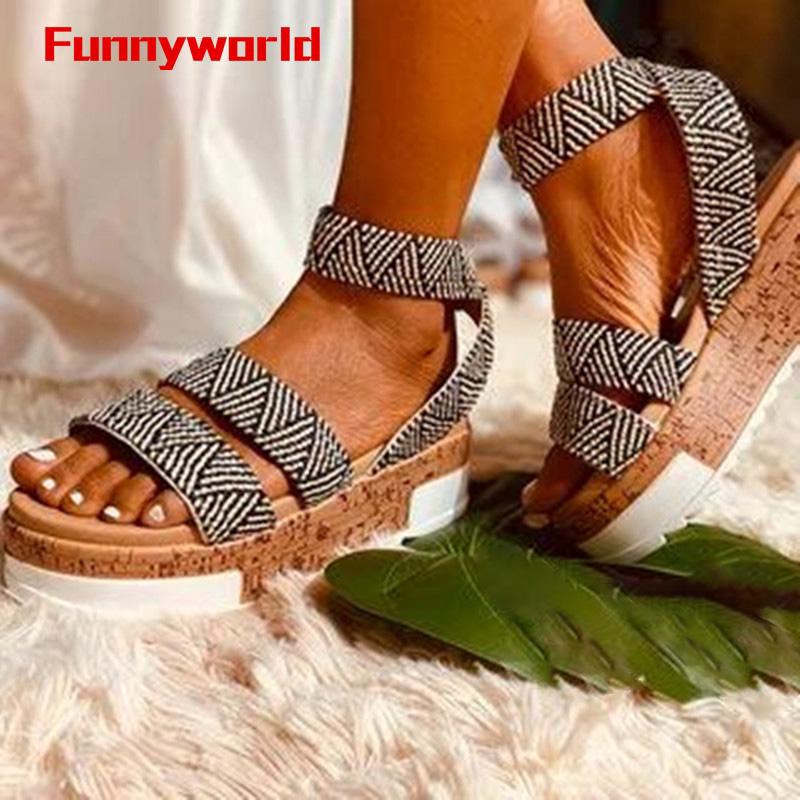 Details about / Women/'s Lace Peep Toe Shiny Wedge High Chic Heel Platform Summer Beach Sandals