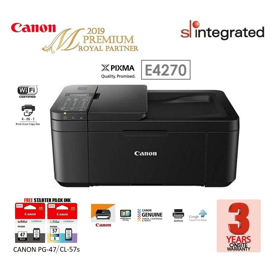 CANON PIXMA E4270 INK EFFICIENT ALLINONE PRINTER (PRINT,SCAN,COPY,FAX