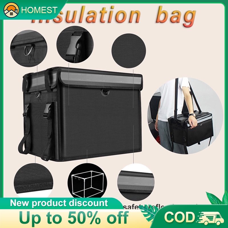 HM Food Delivery Bag 62L Waterproof Beg Penghantaran Makanan Sling Bag hantar Motorcycle Insulated Grab delivery box