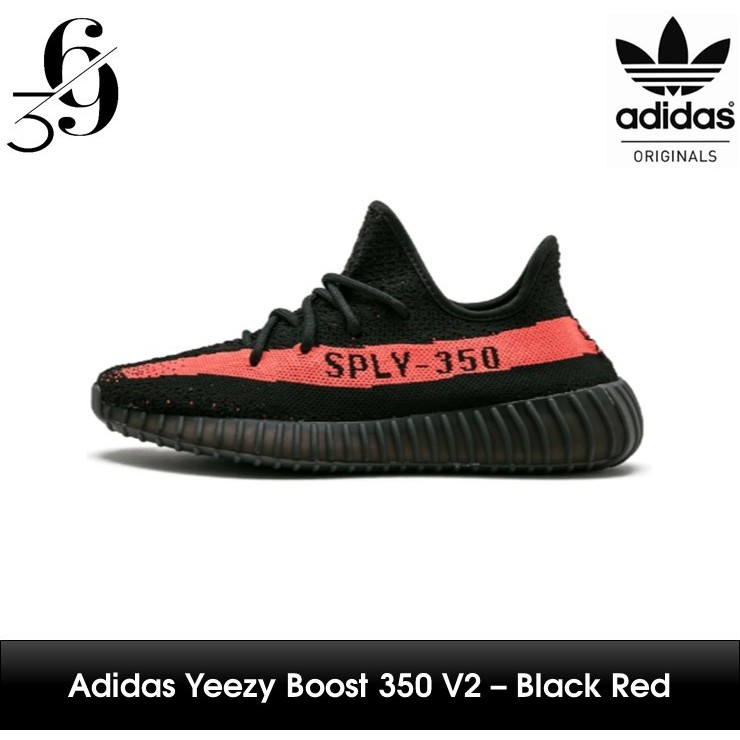 yeezy boost 350 v2 black red original