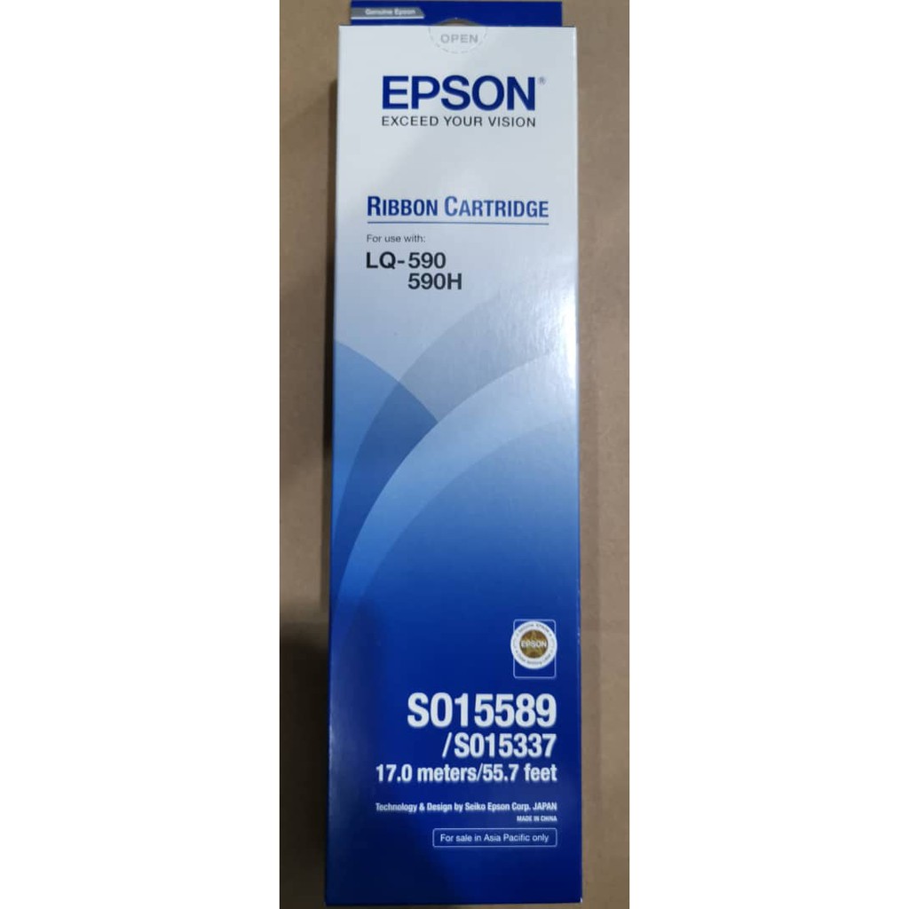 Original Epson LQ-590 LQ590H Ribbon Cartridge ( S015589 ...