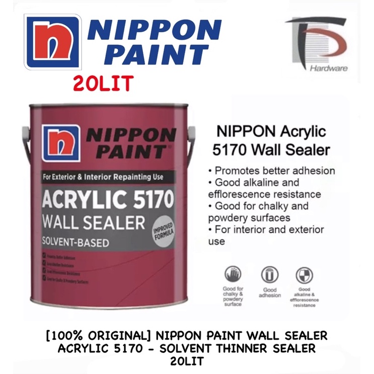 [100 ORIGINAL] NIPPON PAINT WALL SEALER ACRYLIC 5170 SOLVENT THINNER