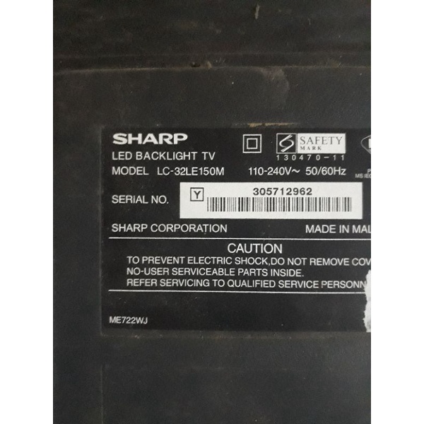 Sharp TV board LC32LE150m Shopee Malaysia