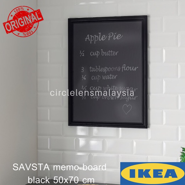 IKEA SAVSTA memo board home wall decor hiasan dinding papan notis black