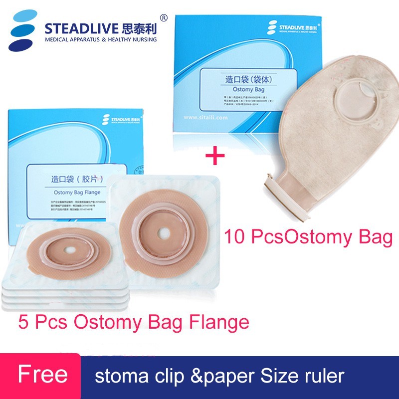 Drainable Two Piece System Ostomy Bag Colostomy Bag Pouch Ostomy Stoma 45mm Cut Size Beige Cover Shopee Malaysia