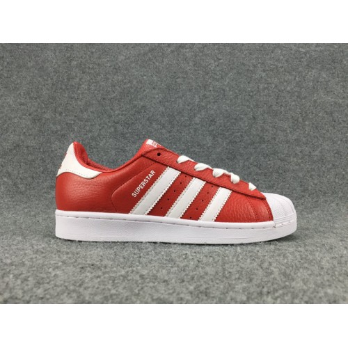 red and white adidas superstars