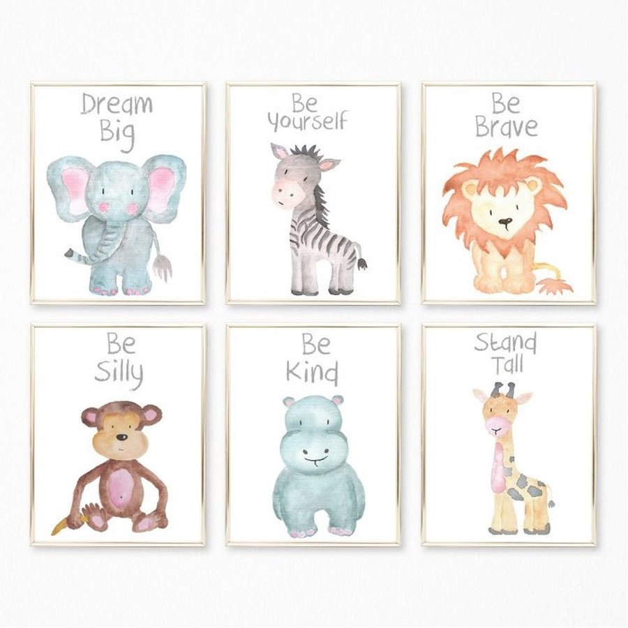animal canvas prints for nursery