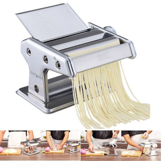 ✸✾KT WARE 3-Blade Stainless Steel Pasta Making Machine Manual Noodle Maker Spaghetti mesin mee karipuff