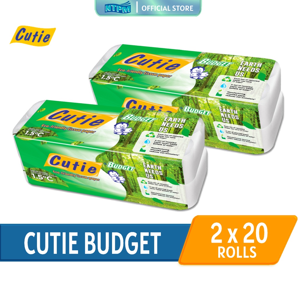 Cutie Budget Toilet Rolls (20 Roll x 2 Packets) Shopee Malaysia