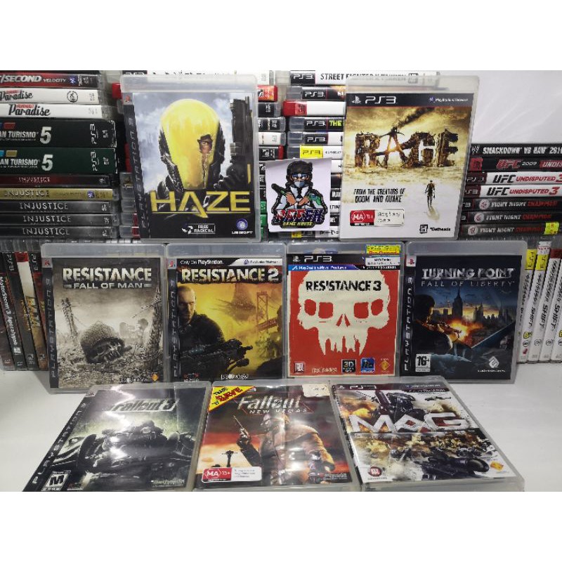 Haze Rage Resistance 2 3 Fall Of Man Turning Point Fallout 3 New Vegas Mag Ps3 Games Used Dvd Physical Disc Shopee Malaysia