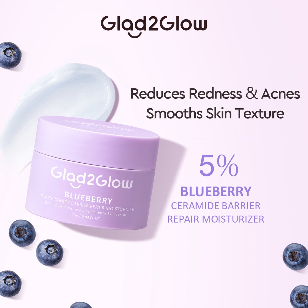 GLAD2GLOW BLUEBERRY CERAMIDE BARRIER MOISTURIZER25g Shopee Malaysia