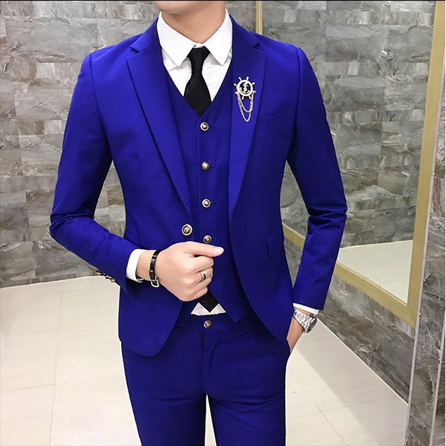 blue coat pant