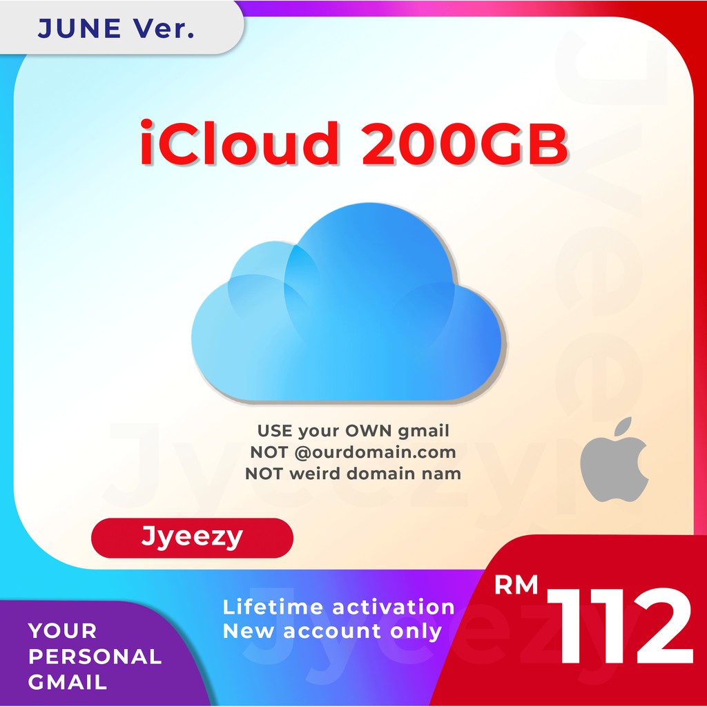 Raya Promo Apple Icloud 200gb New Account Only Lifetime Activation Not Current Account Shopee Malaysia