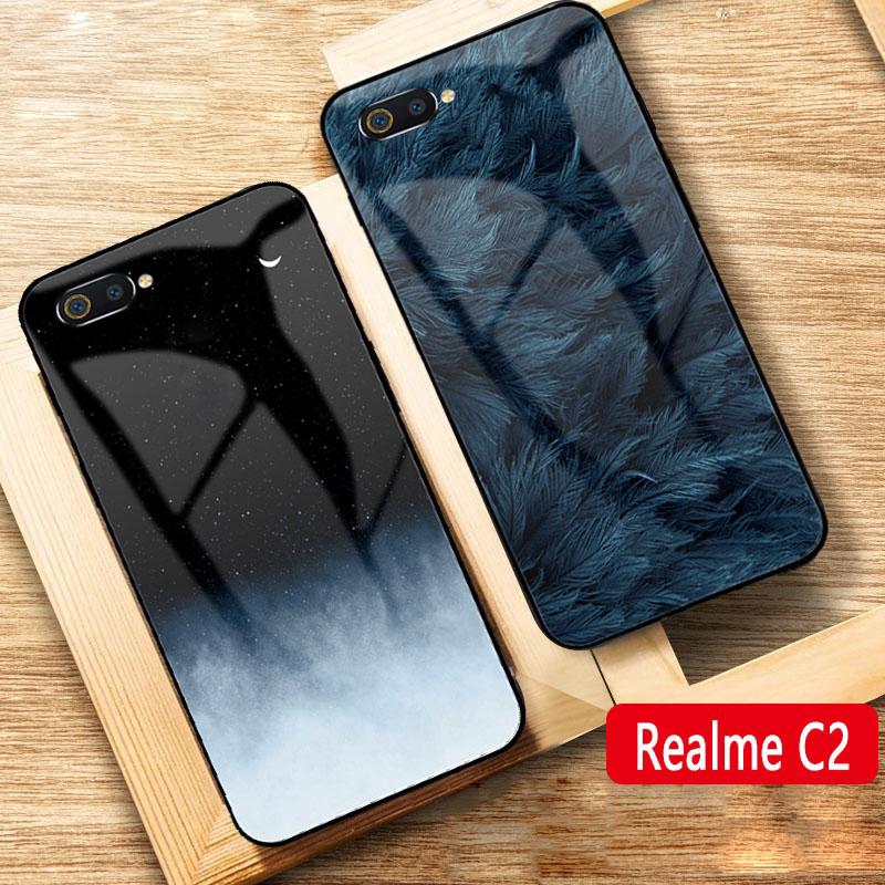 Oppo Realme C2 Case Tempered Glass Back Cover Starry Sky Design Shopee Malaysia
