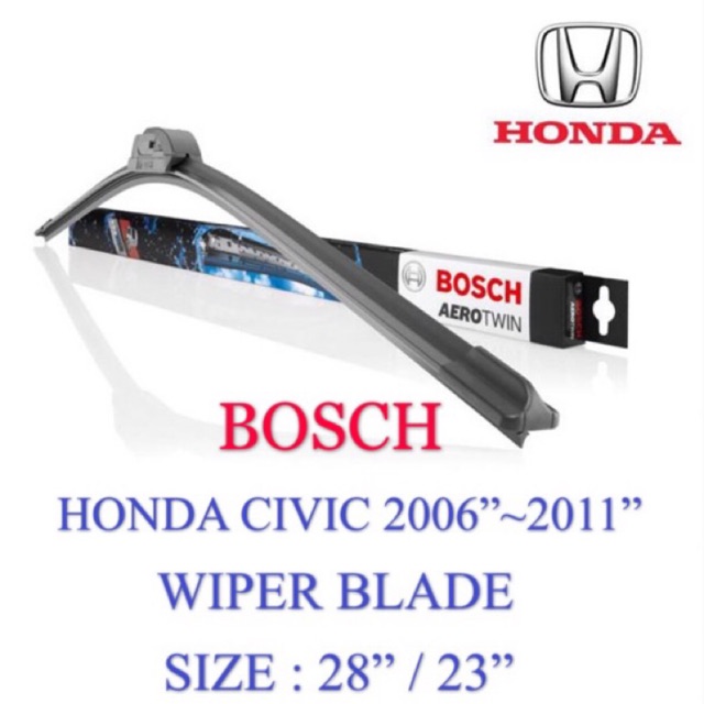 2006 honda civic wiper blade size