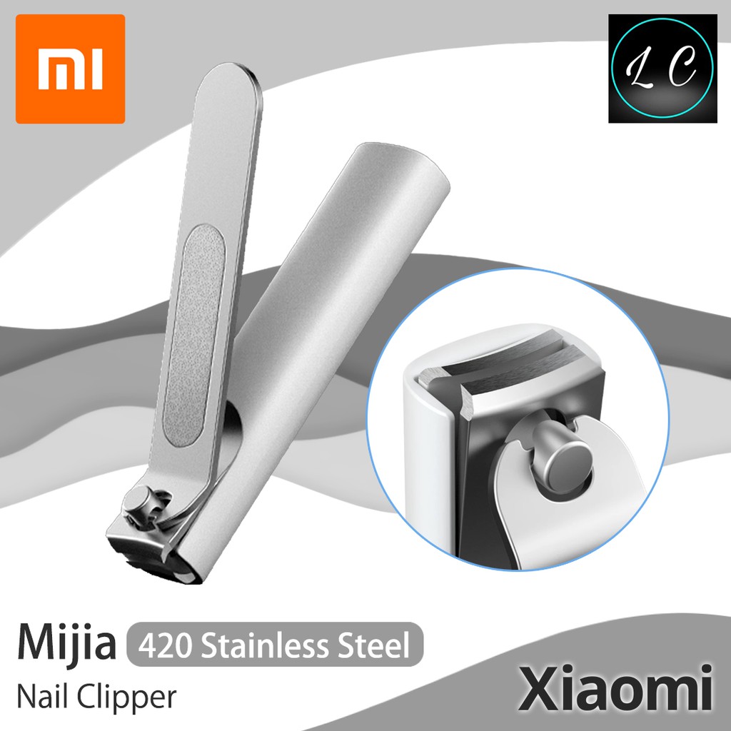 Xiaomi Original Mijia Stainless Steel Nail Clipper Cutter Antisplash cover Cleaner Fingernail