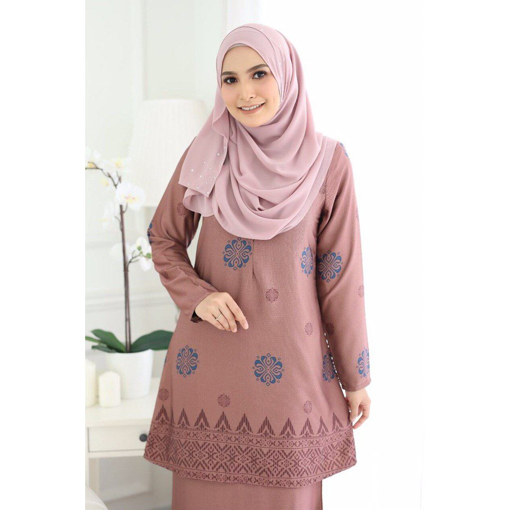 Baju Kurung Moden Sarah Berpoket Nursing Friendly Baju Raya Plussize