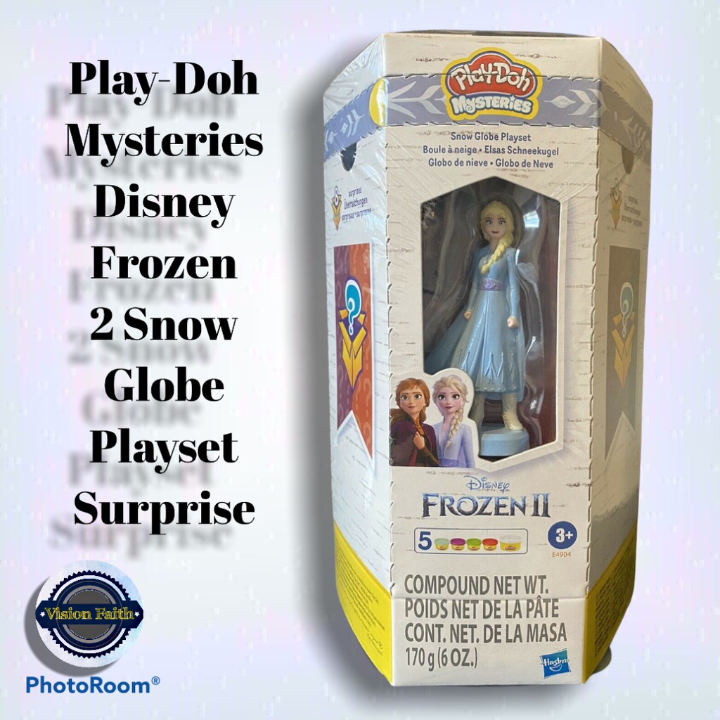 Play-Doh Mysteries Disney Frozen II Snow Globe Play Set five 6 oz cans New 