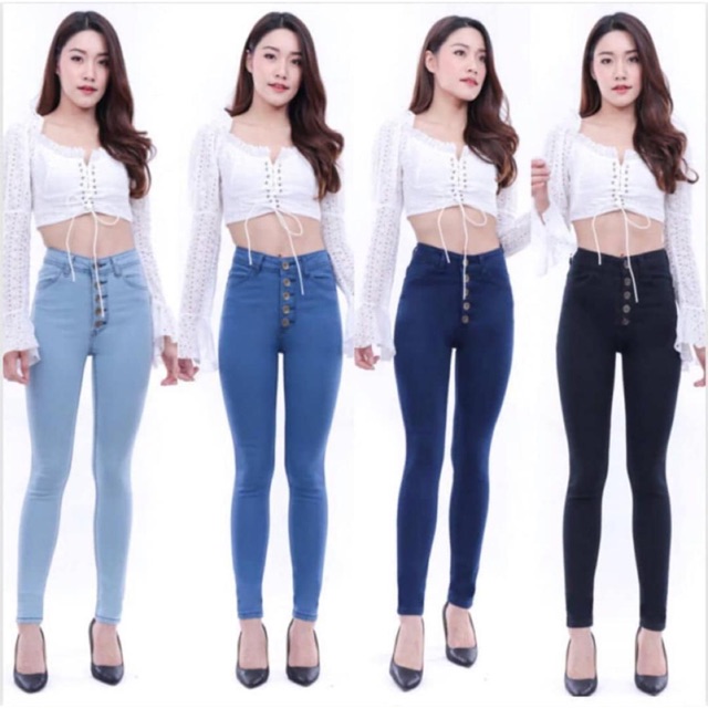 5 button jeans girl