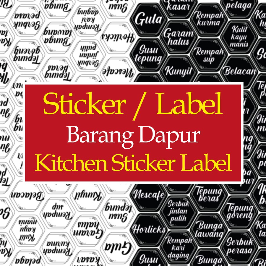 Buy Sticker Label Barang Dapur Kitchen Label Sticker Seetracker Malaysia