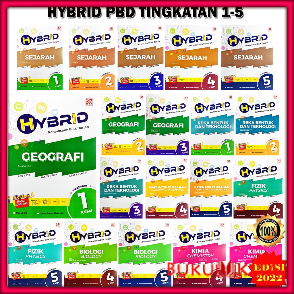 Buku Latihan Hybrid Pbd Edisi 2022 Tingkatan 1 2 3 4 5 Matematik Tamb Sejarah Geografi Fizik Biologi Shopee Malaysia