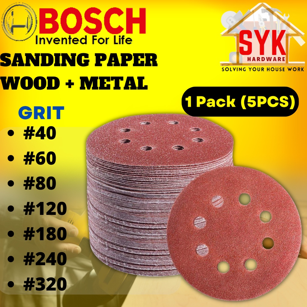 SYK Bosch Sanding Paper Set with Hole Wood and Metal Polishing Paper