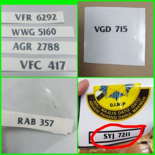 NOMBOR PLATE UNTUK STIKER CERMIN KERETA  Shopee Malaysia