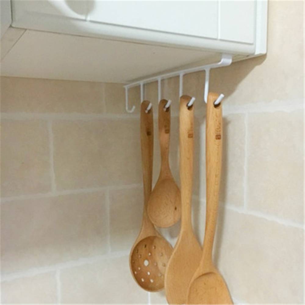 Multifunctional Kitchen Cabinet Ceiling Hooks Storage Holder Ceiling Hanging Rod Wall Hook Desk Cupboards Hanging Rack