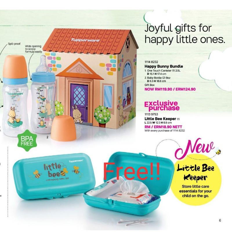 Tupperware Happy Bunny Bundle with FREE LITTLE BEE KEEPER!