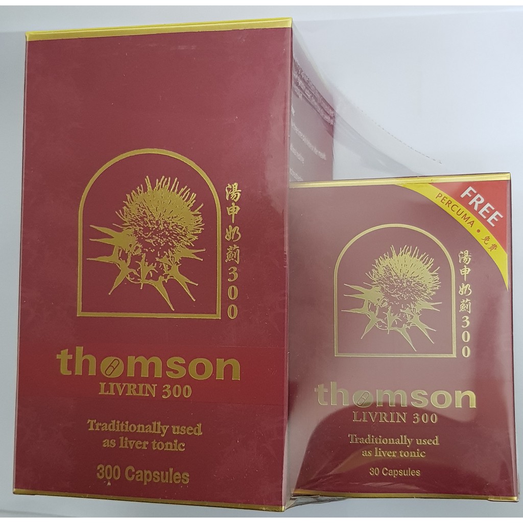 Thomson Livrin 300 300mg (30'sx2 / 120's+30's / 300's+30's) Shopee