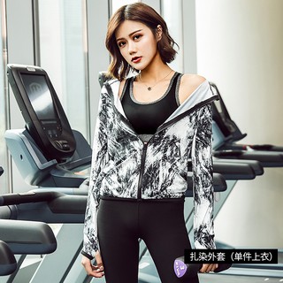🌈Ready Stock ！ Yoga clothing jackets, slim fitness clothing, running jackets, gym-specific jackets, women's slim and quick-drying yoga clothing tops