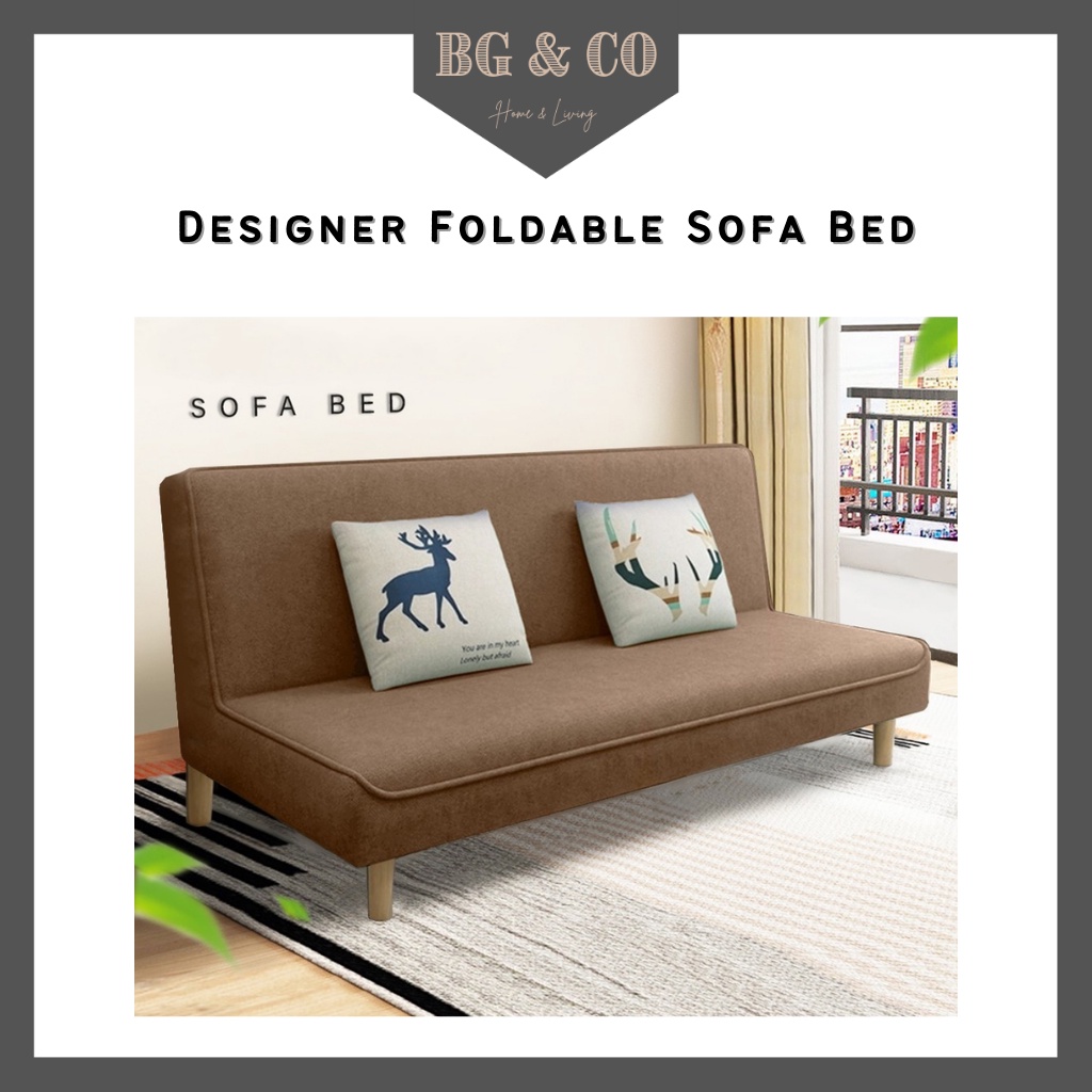 SHELBIE 3 Seater & 4 Seater Designer Foldable Sofa Bed/ Modern Fabric