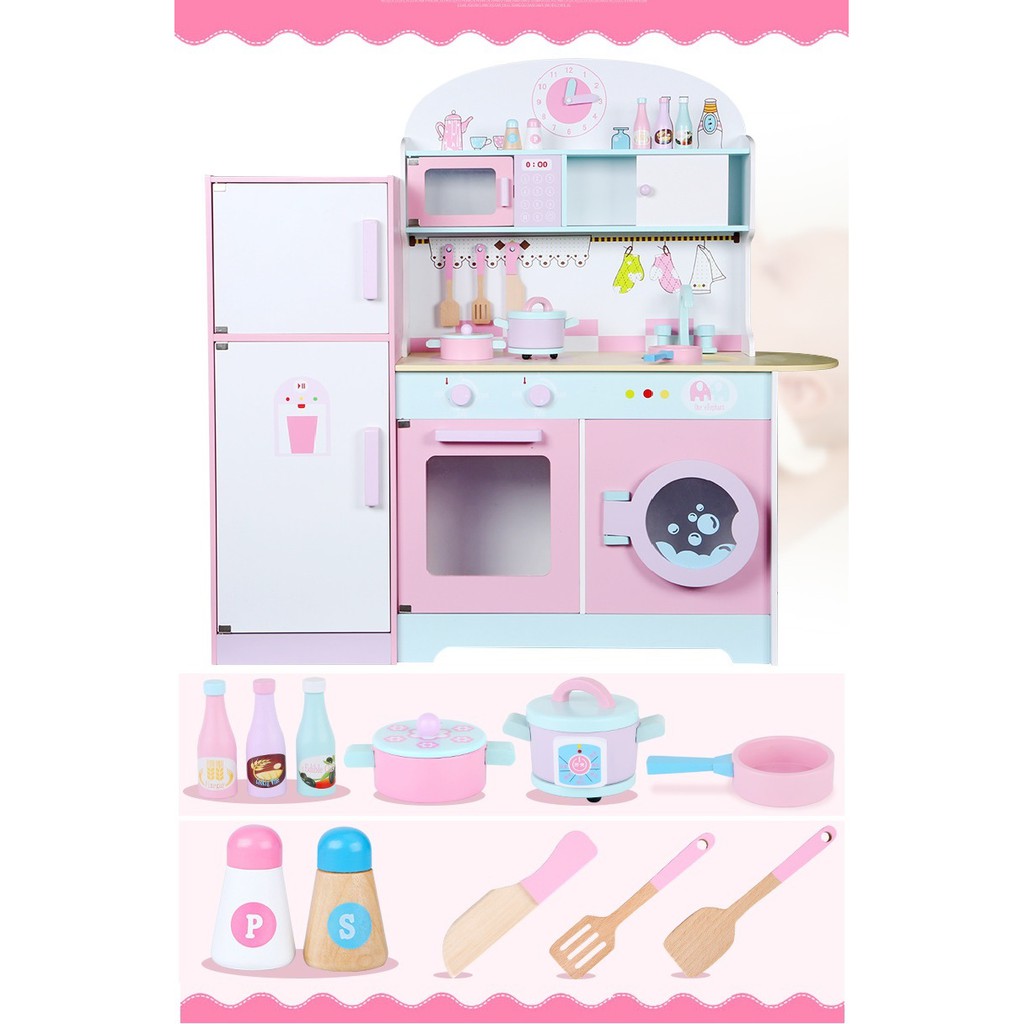 pink play kitchen accessories