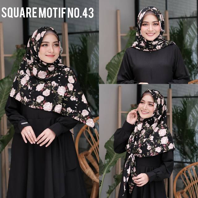 Square Motif Hijab Segiempat Instant Hijab Segi Four Khimar Motif Kerudung Segiempat Instant Shopee Malaysia