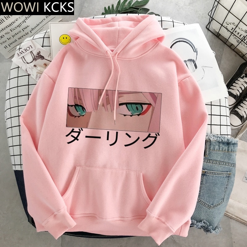 Sweat Oversize Harajuku Winter Zero Two Graphic Vintage Anime Hoodie