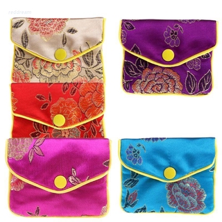 Vintage Jewelry Storage Organizer Bag Chinese Tradition Pouch Silk Bag Tassel 