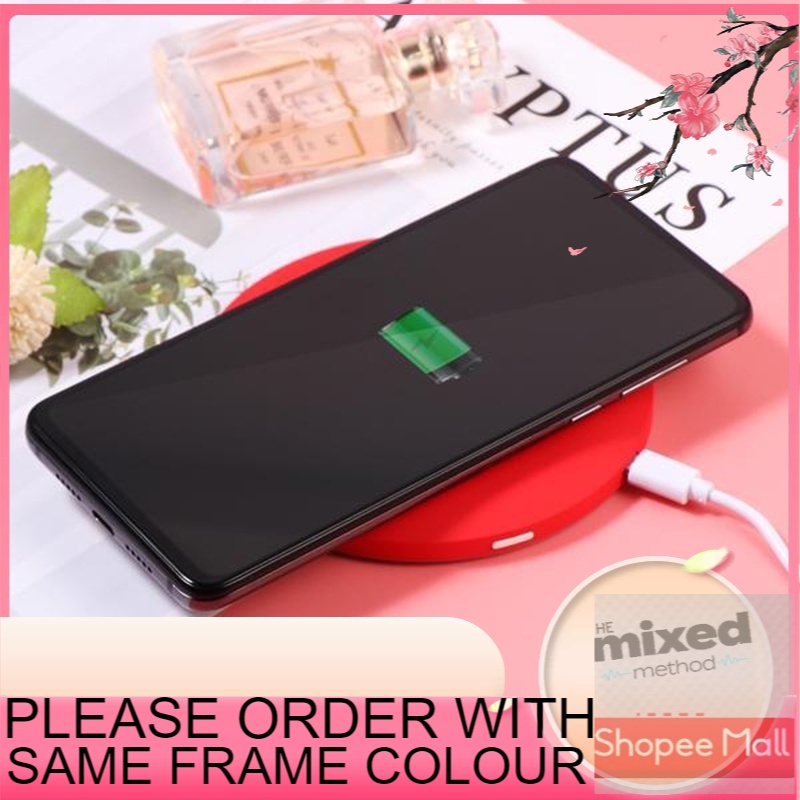 DM [READY STOK] Multifunctional Portable Wireless Charging LED Makeup Mirror