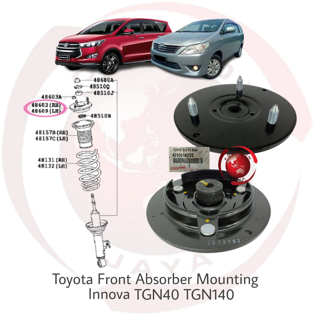 Toyota Innova Front Absorber Mounting Tgn40 Tgn140 48609 0k020 Shopee Malaysia