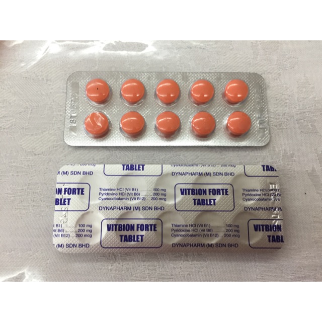 Vitamin B Vitbion Forte Tablet 10s 9 Strips Shopee Malaysia