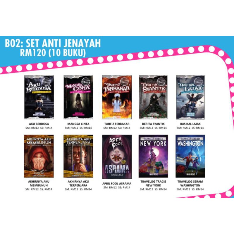 BUKU BOOKS NOVEL SET ANTI JENAYAH BLINK AIN MAISARAH