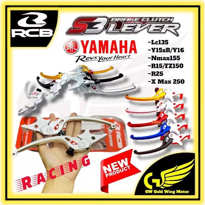 RACING BOY RCB YAMAHA S3 BRAKE CLUTCH LEVER SET W110 W125 LC135 LC5S