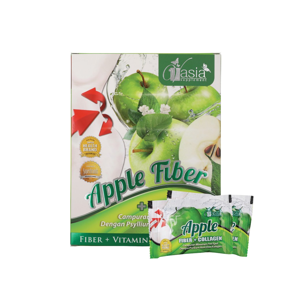V Asia Apple Fiber Collagen 10 Sachets X 15 Gm Al Barakah Health Beauty Mart